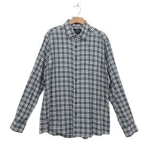 Rodd and Gunn Shirt Mens XL Gray Sports Fit Plaid Long Sleeve Cotton Soft Casual